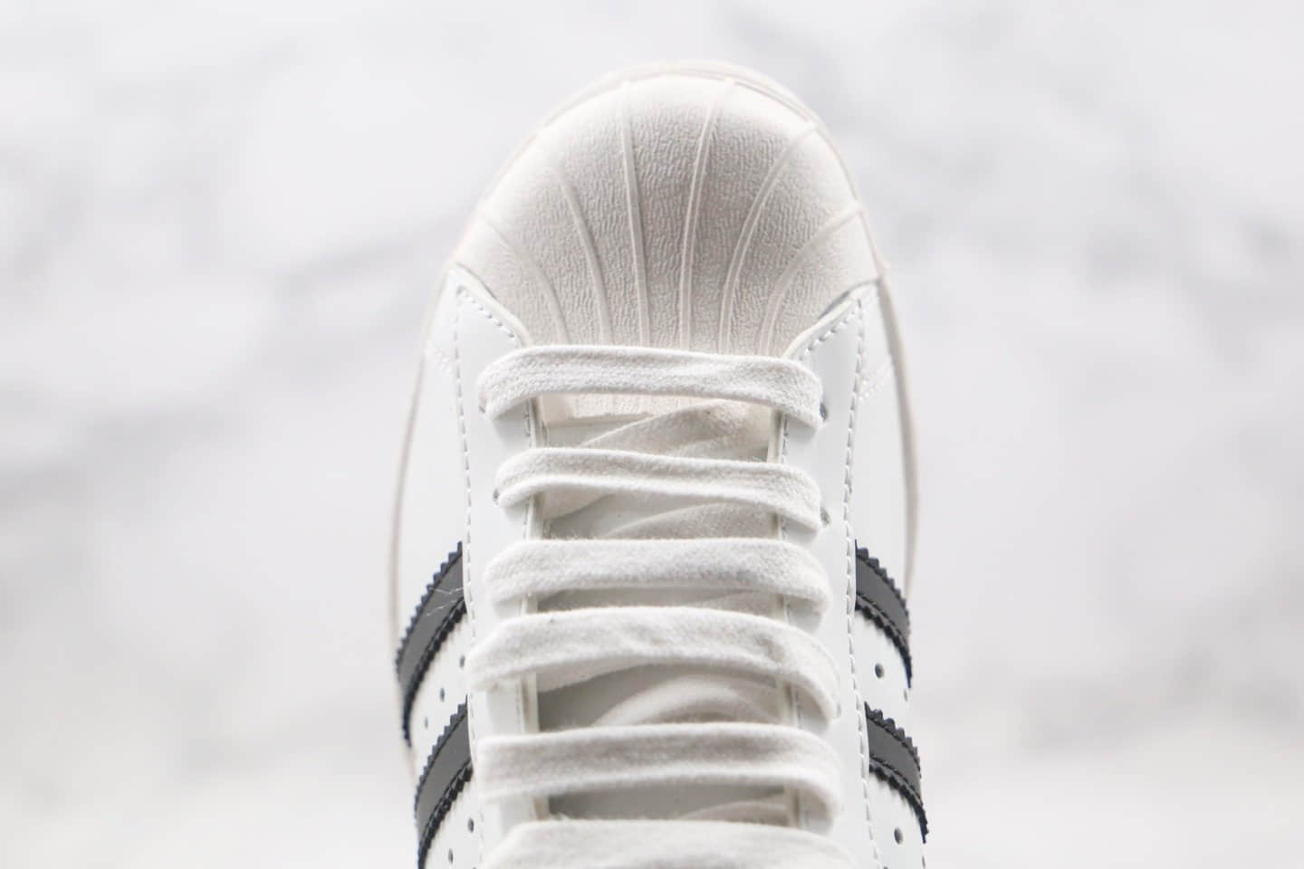 阿迪达斯adidas Originals Superstar 80s White Black x Prada普拉达联名款纯原版本白黑色贝壳头板鞋原盒原标原楦头纸板打造 货号：FW6880