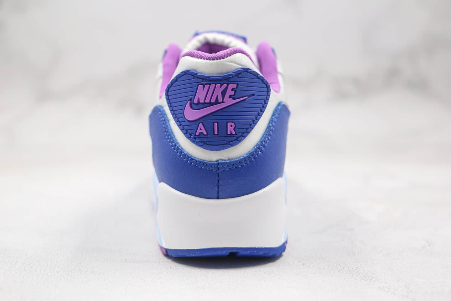耐克Nike Air Max 90 Easter纯原版本后掌气垫跑鞋Max90彩蛋篮紫色原楦头纸板打造 货号：CT3623-100