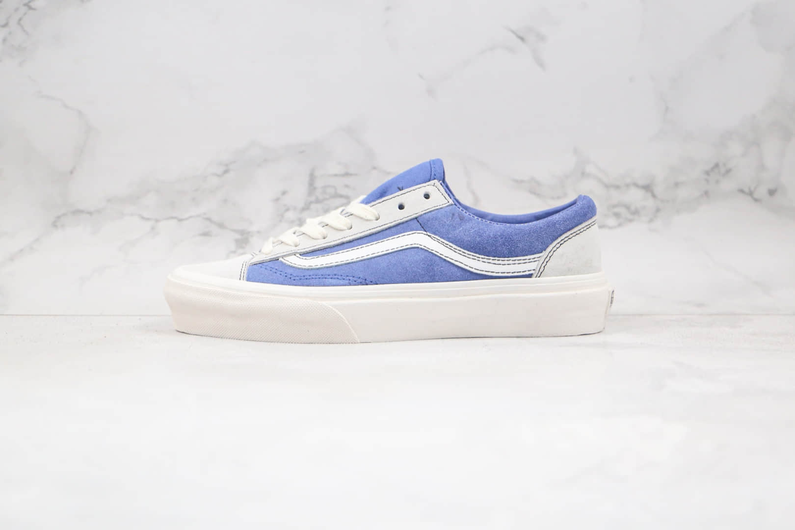 万斯Vans Vault 2020 Style 36 VLT LX Better Gift Shop公司级版本低帮灰蓝麂皮硫化板鞋原盒原标原楦头纸板打造