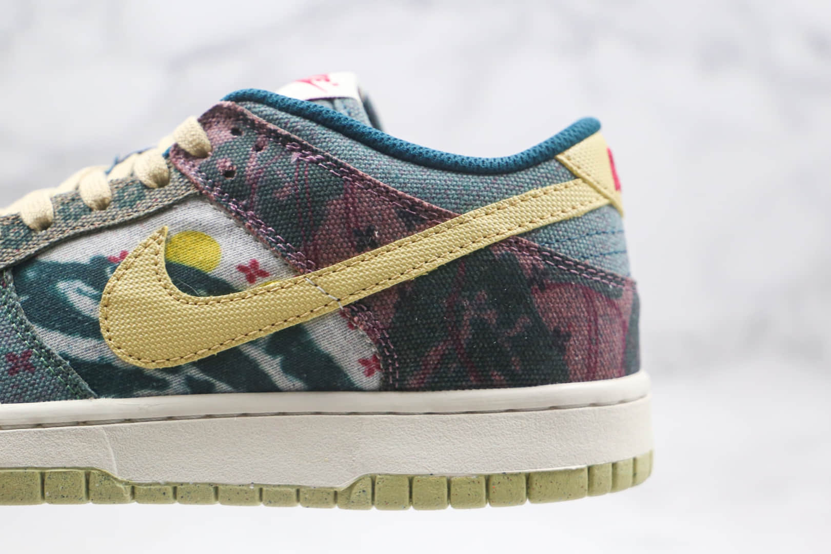 耐克Nike SB Dunk Low Lemon Wash纯原版本低帮SB DUNK扎染印花拼色水洗丹宁板鞋原档案数据开发原盒原标 货号：CZ9747-900