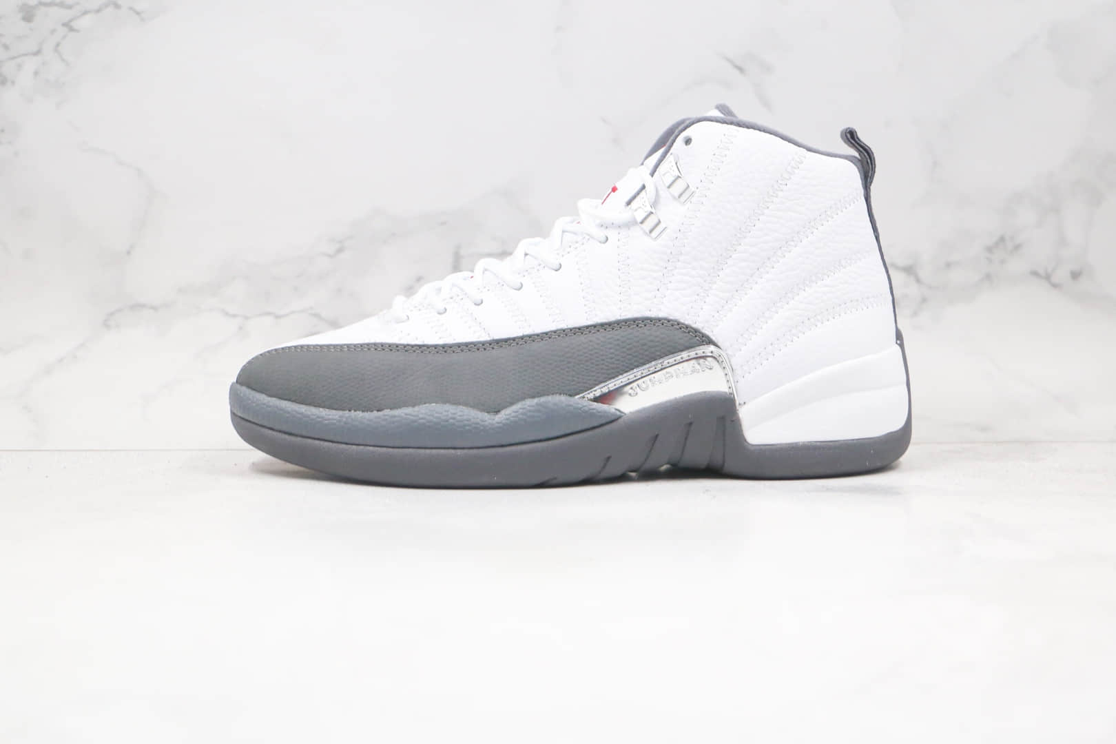 乔丹Air Jordan 12 Dark Grey纯原版本高帮AJ12白灰色篮球鞋内置碳板气垫支持实战 货号：130690-160