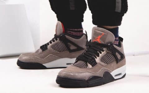 TS x AJ4亲友限定既视感！AJ4 “Taupe Haze”上脚效果不俗！货号：DB0732-200