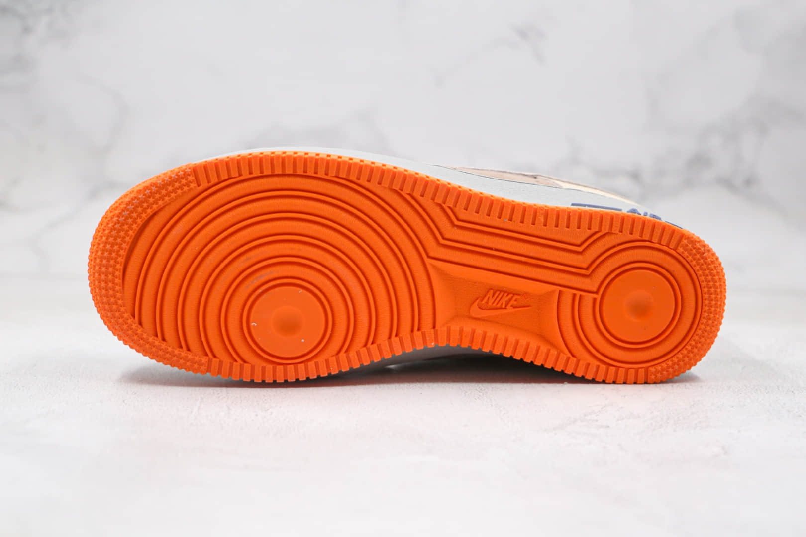 耐克Nike Air Force1 LOW'07纯原版本低帮空军一号蓝灰拼橙板鞋内置气垫 货号：DD7209-105