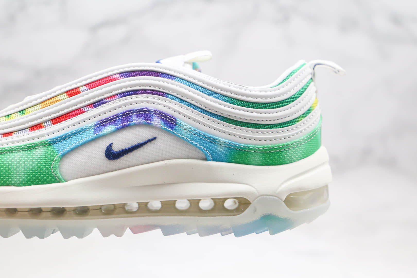 耐克Nike Max 97纯原版本高尔夫款子弹Max97气垫鞋扎染配色原盒原标原鞋开模一比一打造 货号：CK1219-100