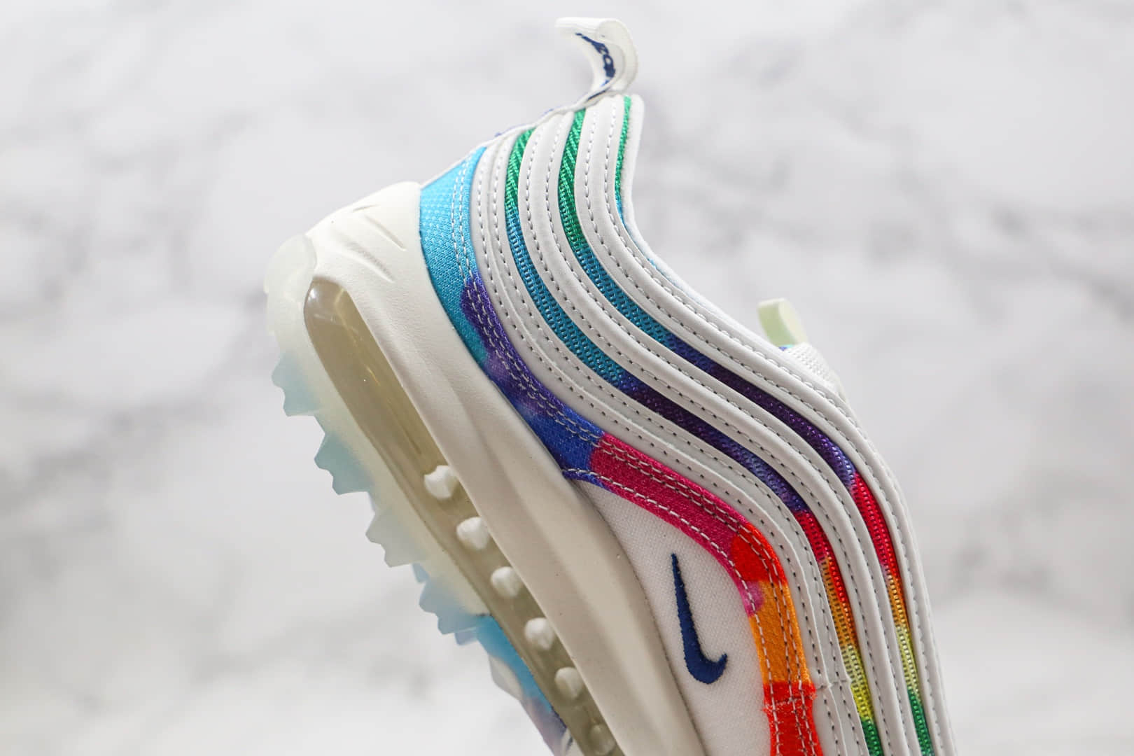 耐克Nike Max 97纯原版本高尔夫款子弹Max97气垫鞋扎染配色原盒原标原鞋开模一比一打造 货号：CK1219-100