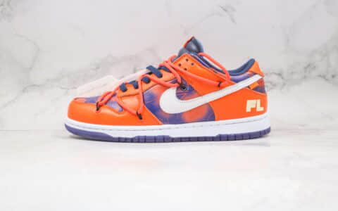 耐克Nike SB Dunk x OFF-WHITE联名款纯原版本低帮SB DUNK蓝橙色板鞋原档案数据开发原盒原标 货号：CT0856-801