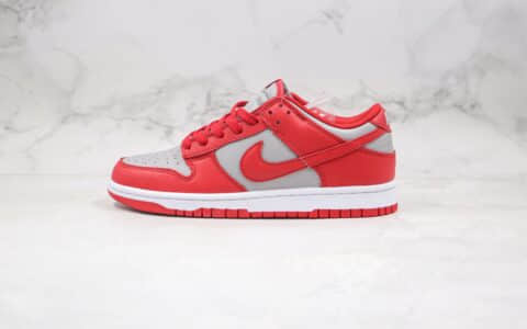 耐克Nike SB Dunk Low纯原版本低帮SB DUNK灰红色板鞋内置气垫原盒原标 货号：DD1301-002