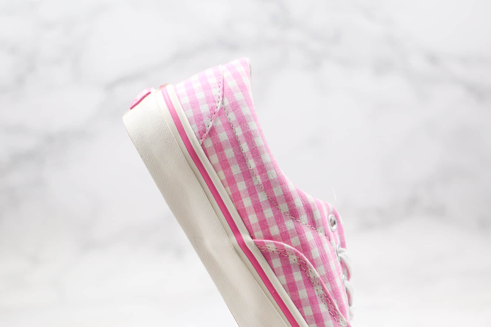 万斯Vans Vault x CDG Girl公司级版本低帮支线联名款格子粉色硫化板鞋原盒原标内置钢印