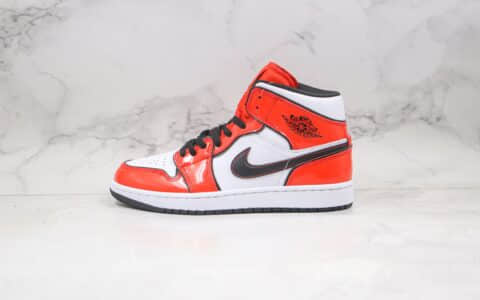 乔丹Air Jordan 1 Mid Turf Orange纯原版本中帮AJ1白红黑线勾勒篮球鞋原档案数据开发 货号：DD6834-802