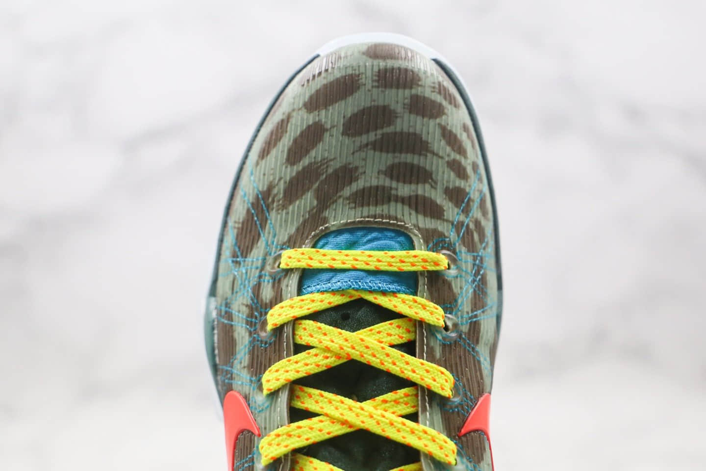 耐克Nike Zoom Kobe 7 Cheetah纯原版本科比7代迷彩绿橙色篮球鞋内置碳板气垫支持实战 货号：488371-200