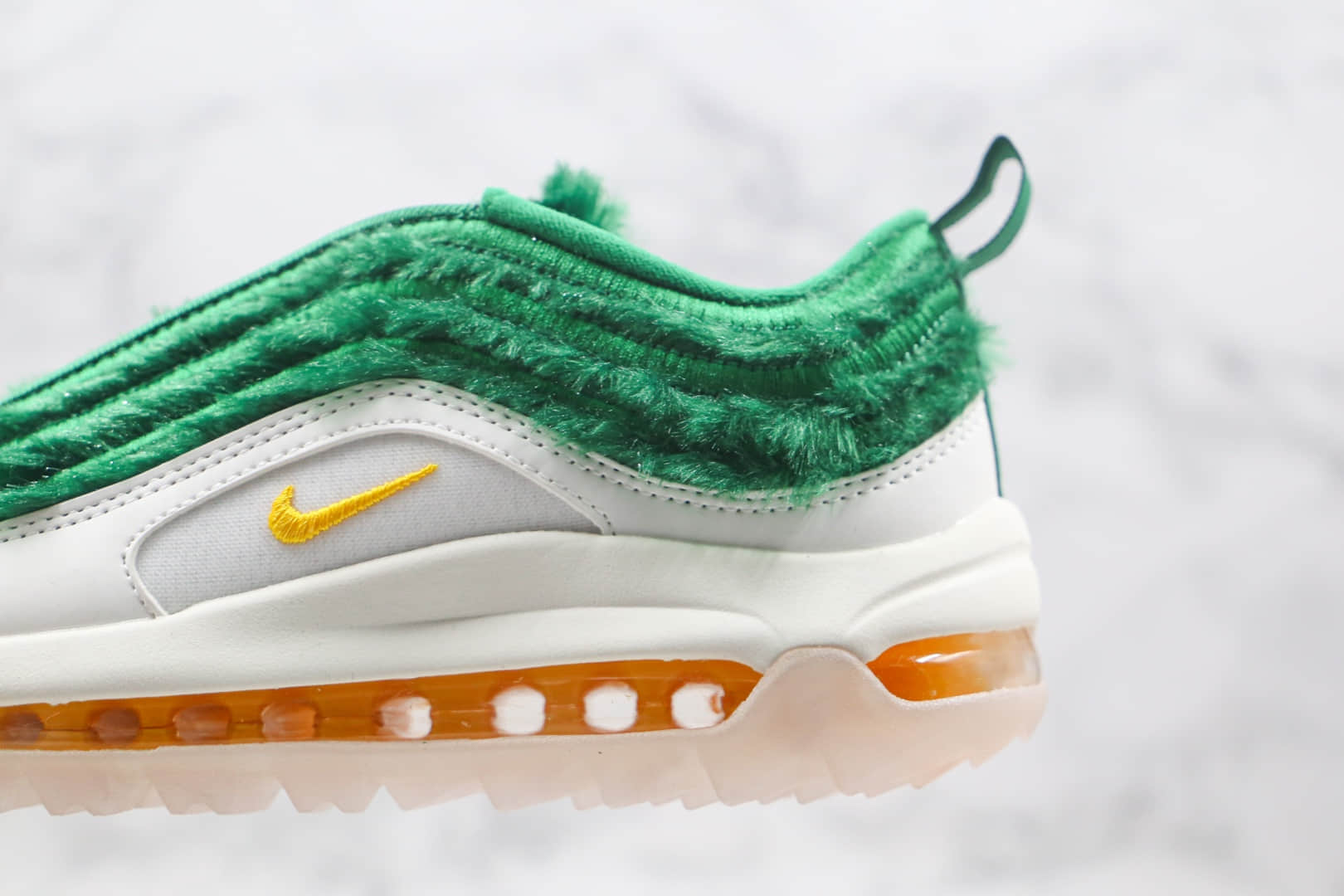 耐克Nike Golf Air Max 97纯原版本高尔夫联名款Max97气垫鞋绿草圣诞节配色原档案数据开发 货号：CK4437-100