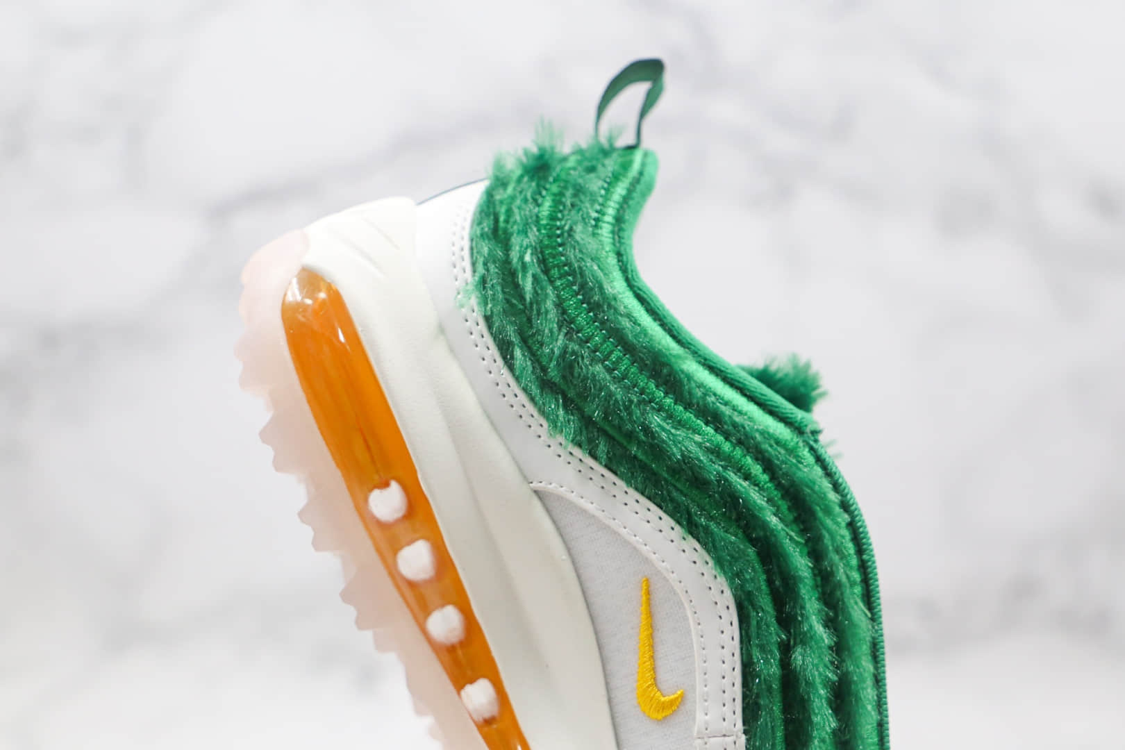 耐克Nike Golf Air Max 97纯原版本高尔夫联名款Max97气垫鞋绿草圣诞节配色原档案数据开发 货号：CK4437-100