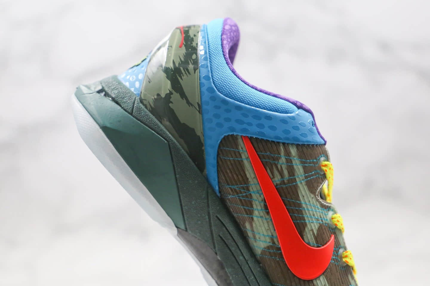 耐克Nike Zoom Kobe 7 Cheetah纯原版本科比7代迷彩绿橙色篮球鞋内置碳板气垫支持实战 货号：488371-200