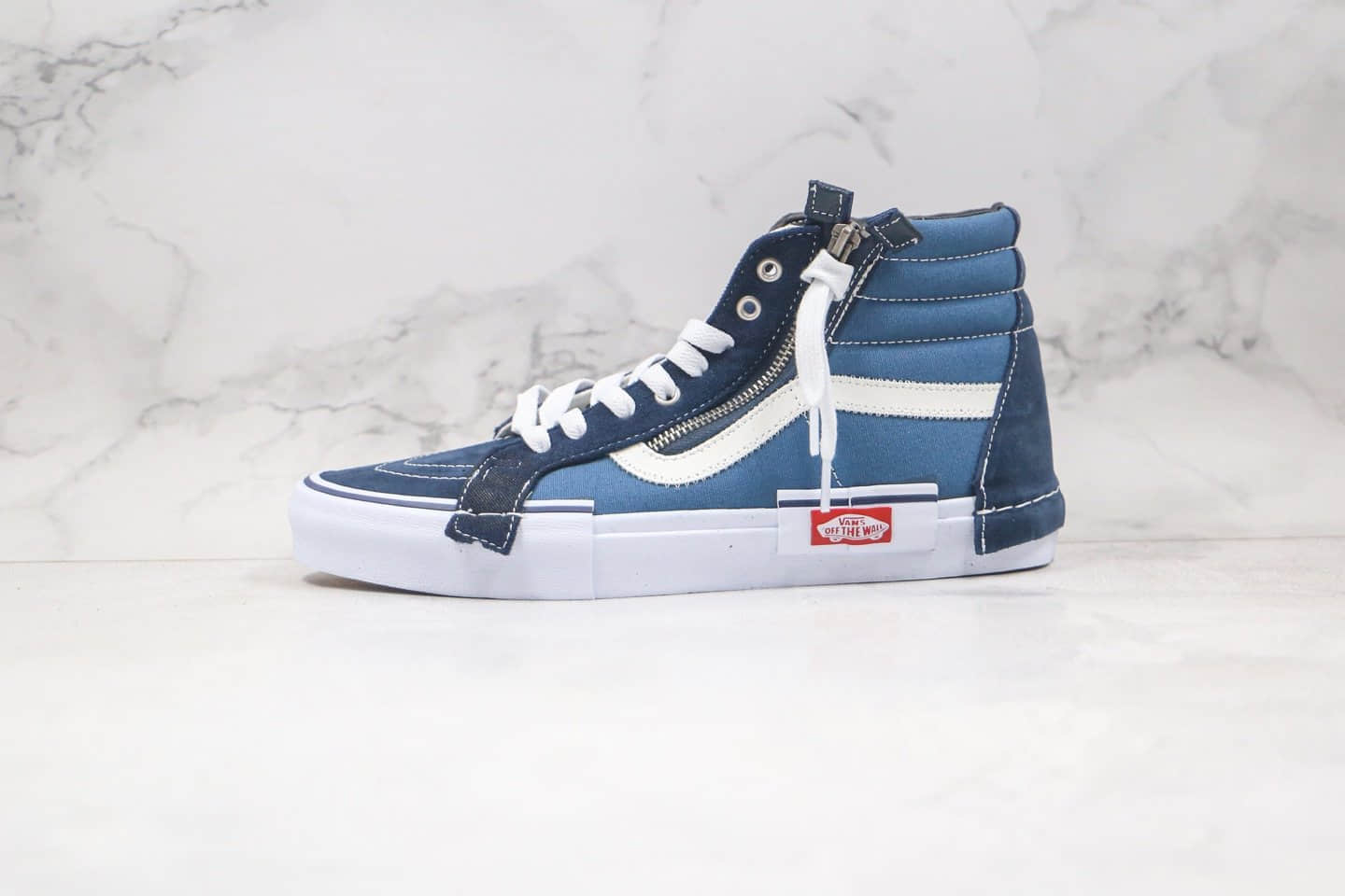 万斯Vans Vault Sk8-Hi Cap LX公司级版本高帮解构2.0蓝白色硫化板鞋原盒原标原档案数据开发