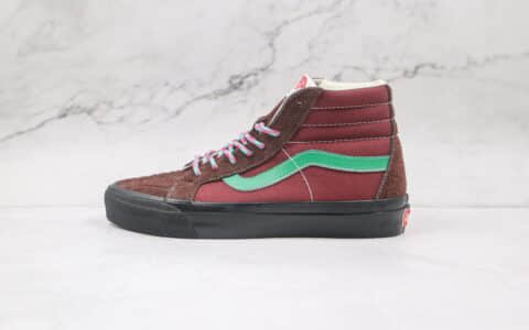 万斯Vans Vault OG SK8-Hi LX LJ901公司级版本高帮麂皮红绿硫化板鞋原盒原标原档案数据开发