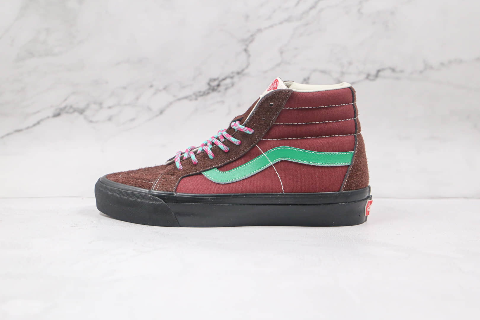 万斯Vans Vault OG SK8-Hi LX LJ901公司级版本高帮麂皮红绿硫化板鞋原盒原标原档案数据开发