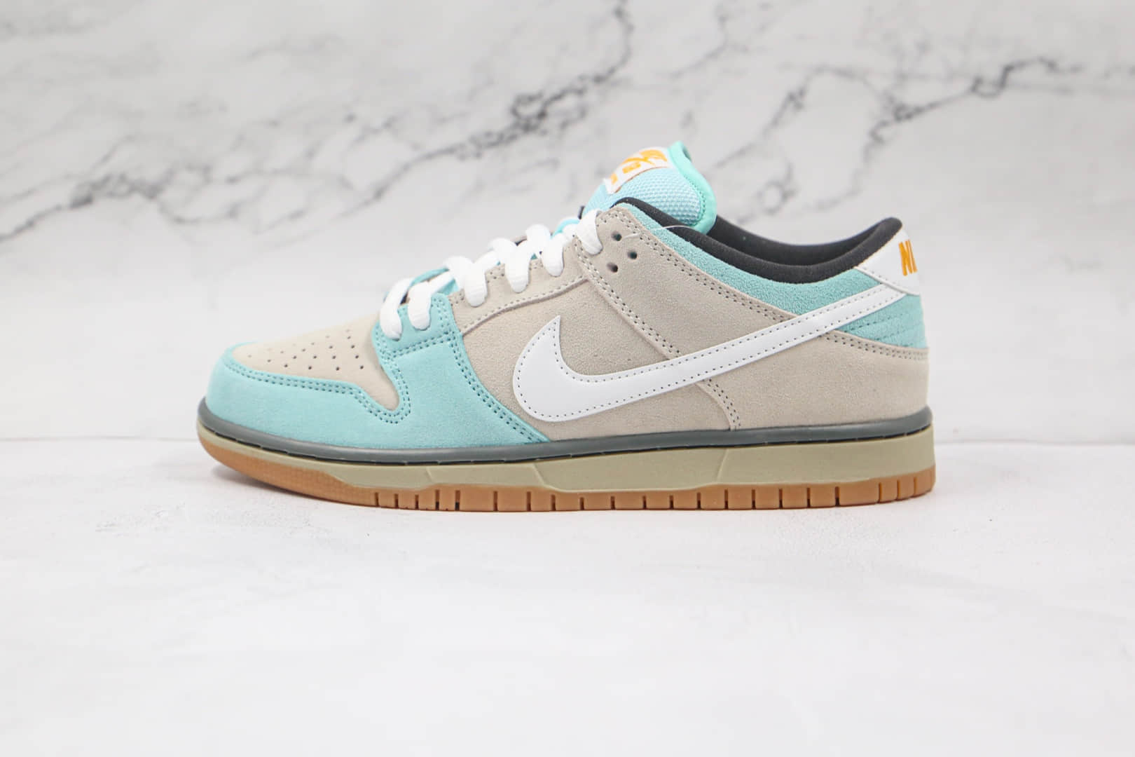 耐克Nike SB Dunk Low Gulf of Mexico x Plus Skate Shop纯原版本低帮SB DUNK墨西哥湾灰蓝拼接板鞋内置气垫原盒原标 货号：304292-410