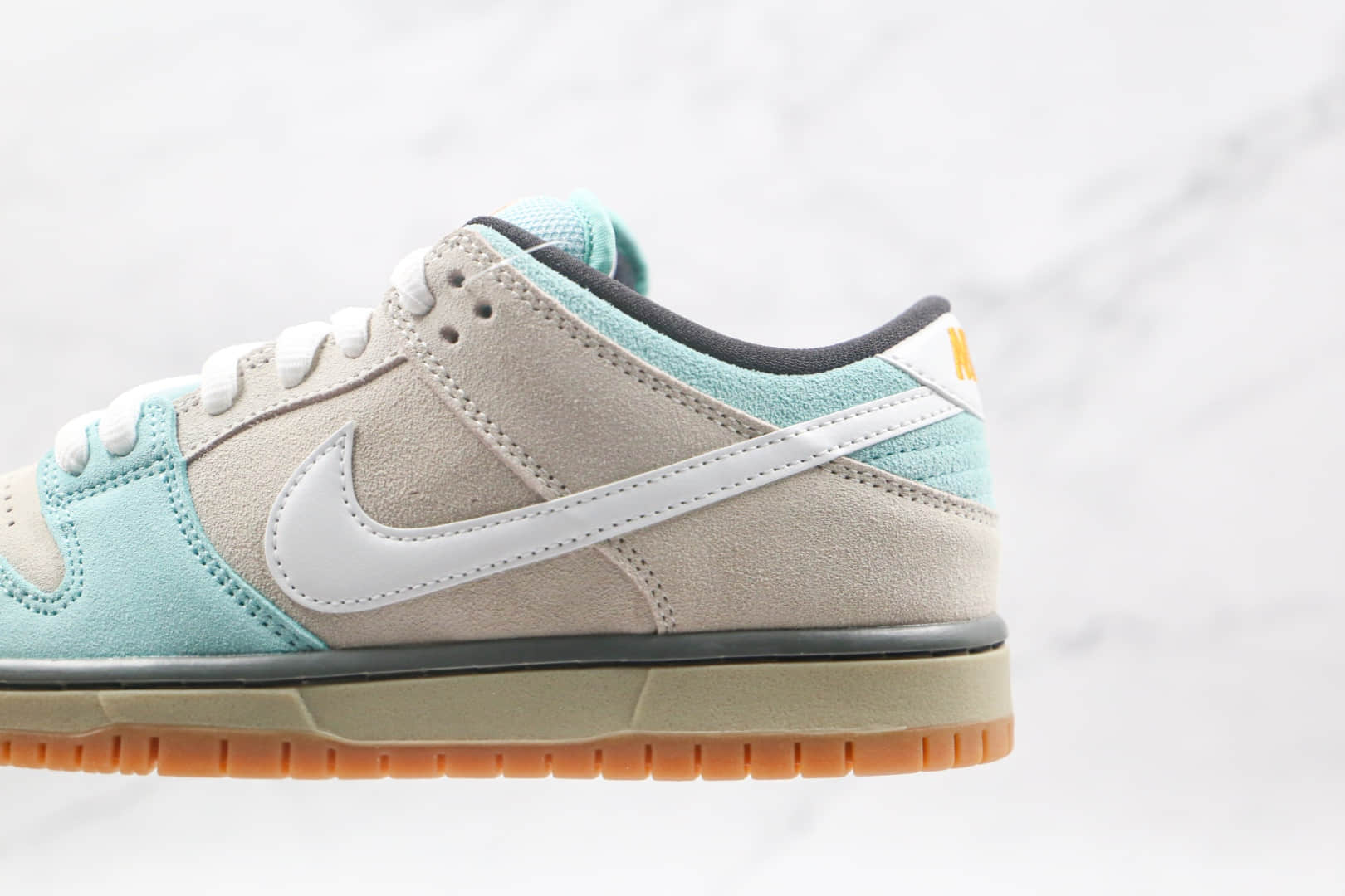 耐克Nike SB Dunk Low Gulf of Mexico x Plus Skate Shop纯原版本低帮SB DUNK墨西哥湾灰蓝拼接板鞋内置气垫原盒原标 货号：304292-410