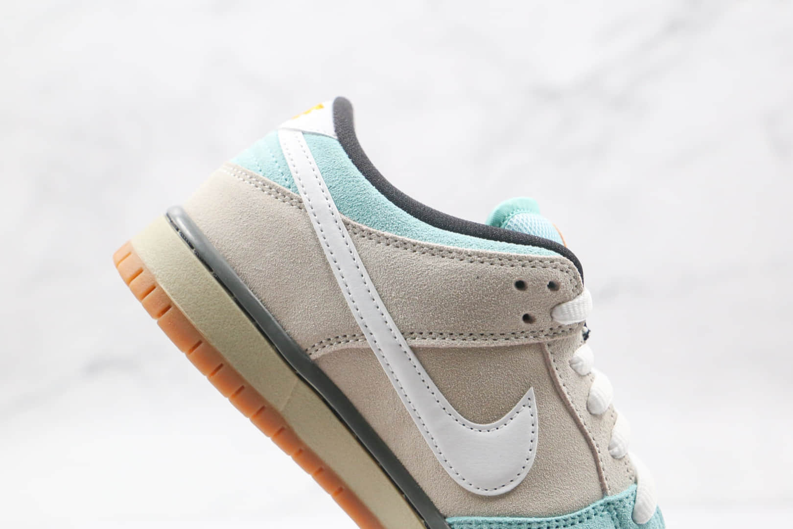 耐克Nike SB Dunk Low Gulf of Mexico x Plus Skate Shop纯原版本低帮SB DUNK墨西哥湾灰蓝拼接板鞋内置气垫原盒原标 货号：304292-410