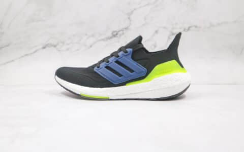 阿迪达斯adidas ultra boost 2021纯原版本爆米花跑鞋UB7.0黑蓝绿色原盒原标 货号：FY0568