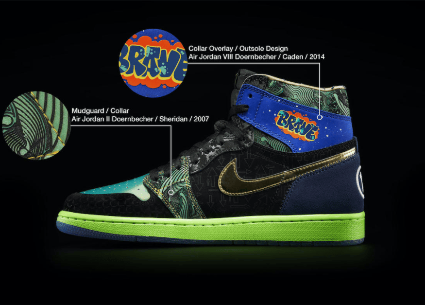 超限量！仅17双！慈善AJ1“ What the Doernbecher”首度曝光！