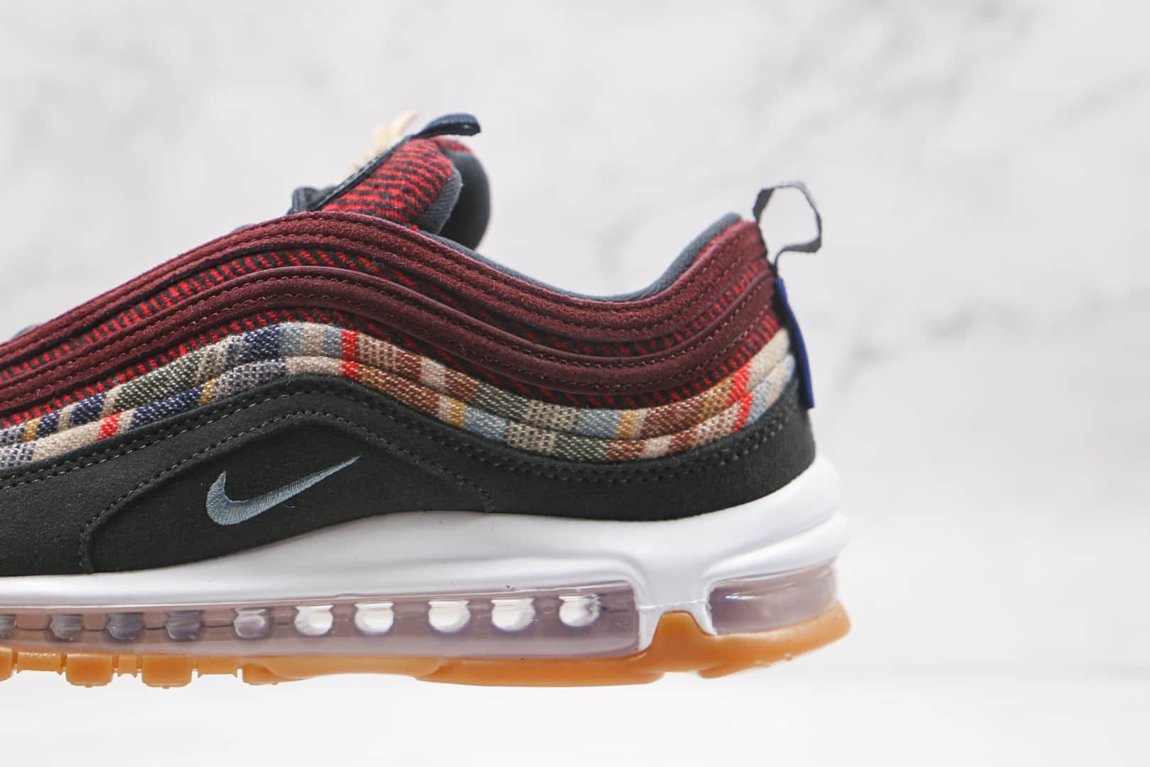 nike max 97,nike max 95 耐克nikeairmax97纯原版本酒红格子色max97子弹气垫鞋真小潘气垫货号