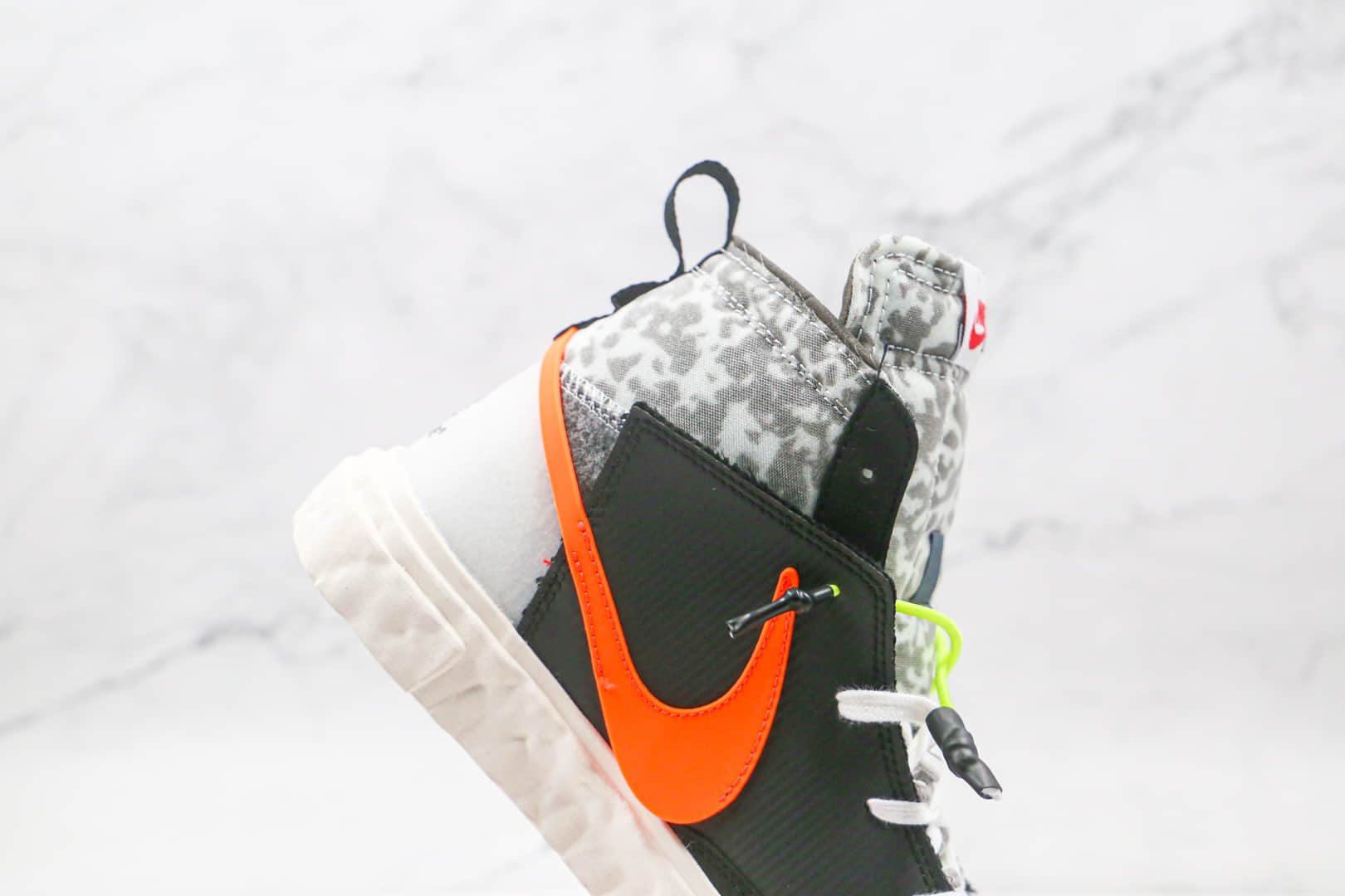 耐克NiKe Blazer Mid x READYMADE联名款纯原版本黑橙解构开拓者板鞋原档案数据开发 货号：CZ3589-001