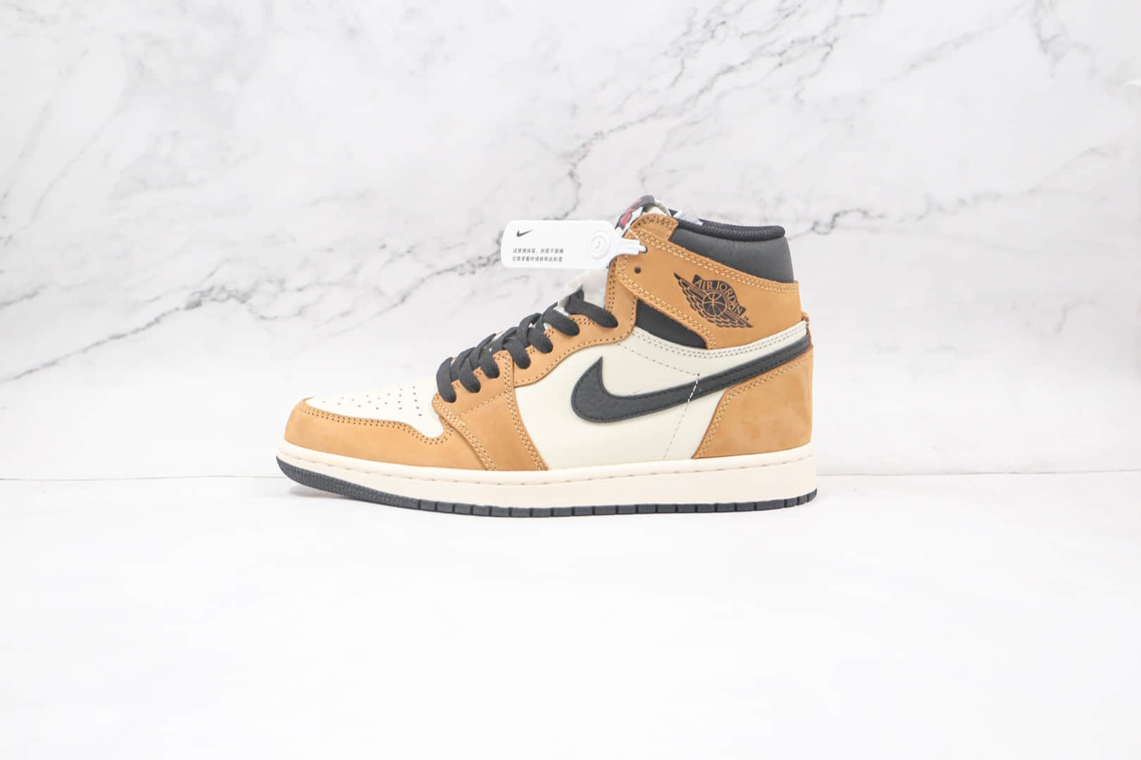 耐克Nike Wmns Jordan 1 High OG纯原版本高帮AJ1新秀小麦色篮球鞋原楦头纸板打造 货号：555088-700