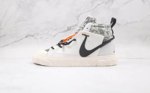 耐克Nike Blazer Mid x READYMADE联名款纯原版本开拓者解构白黑豹纹板鞋原档案数据开发 货号：CZ3589-100