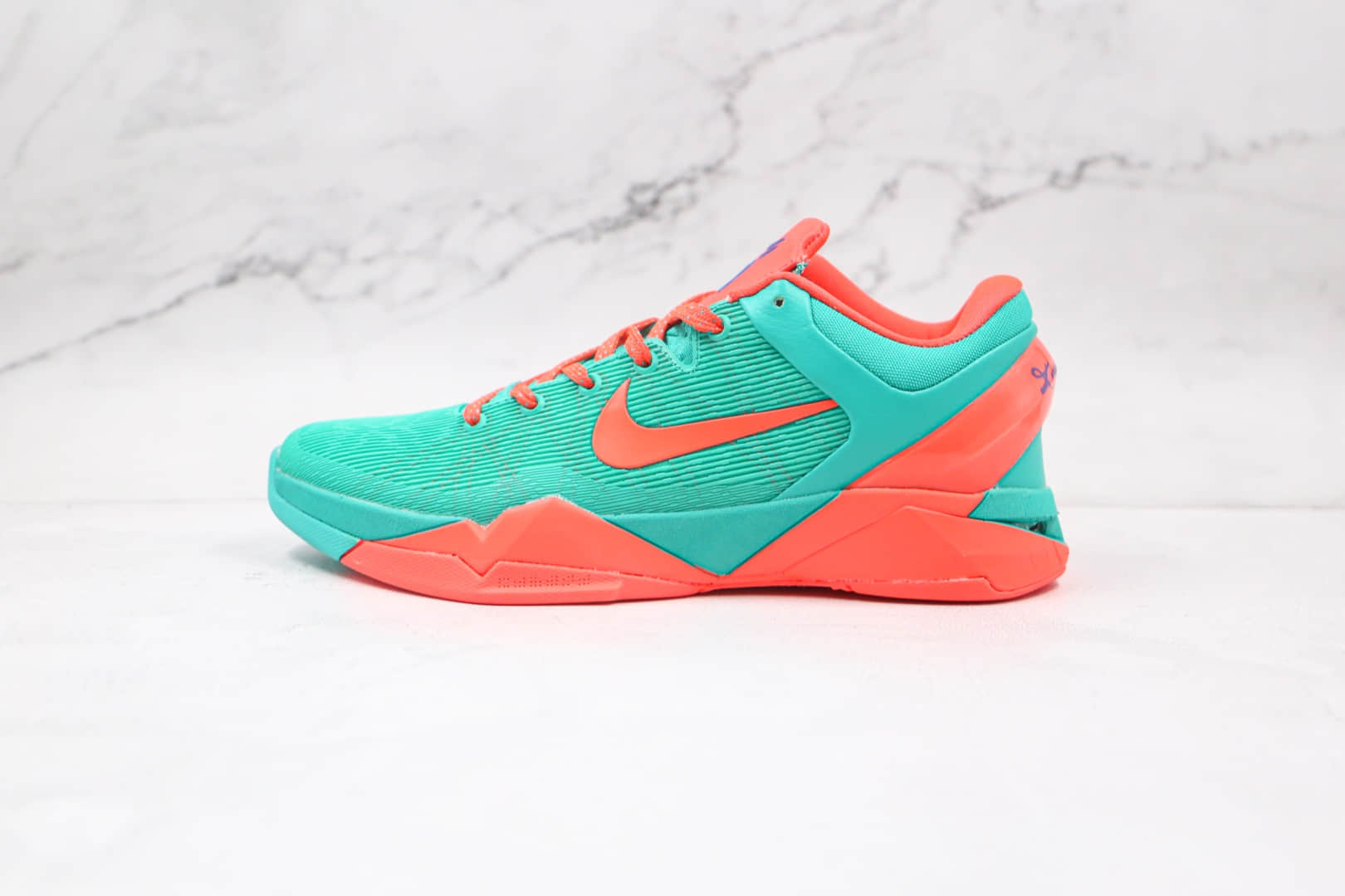 耐克Nike Zoom Kobe 7公司级版本科比7代巴塞罗那绿橙色实战篮球鞋内置气垫 货号：488371-301