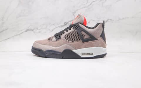 乔丹Air Jordan 4 Retro Taupe Haze纯原版本黑棕摩卡爆裂纹AJ4篮球鞋原楦头纸板打造 货号：DB0732-200