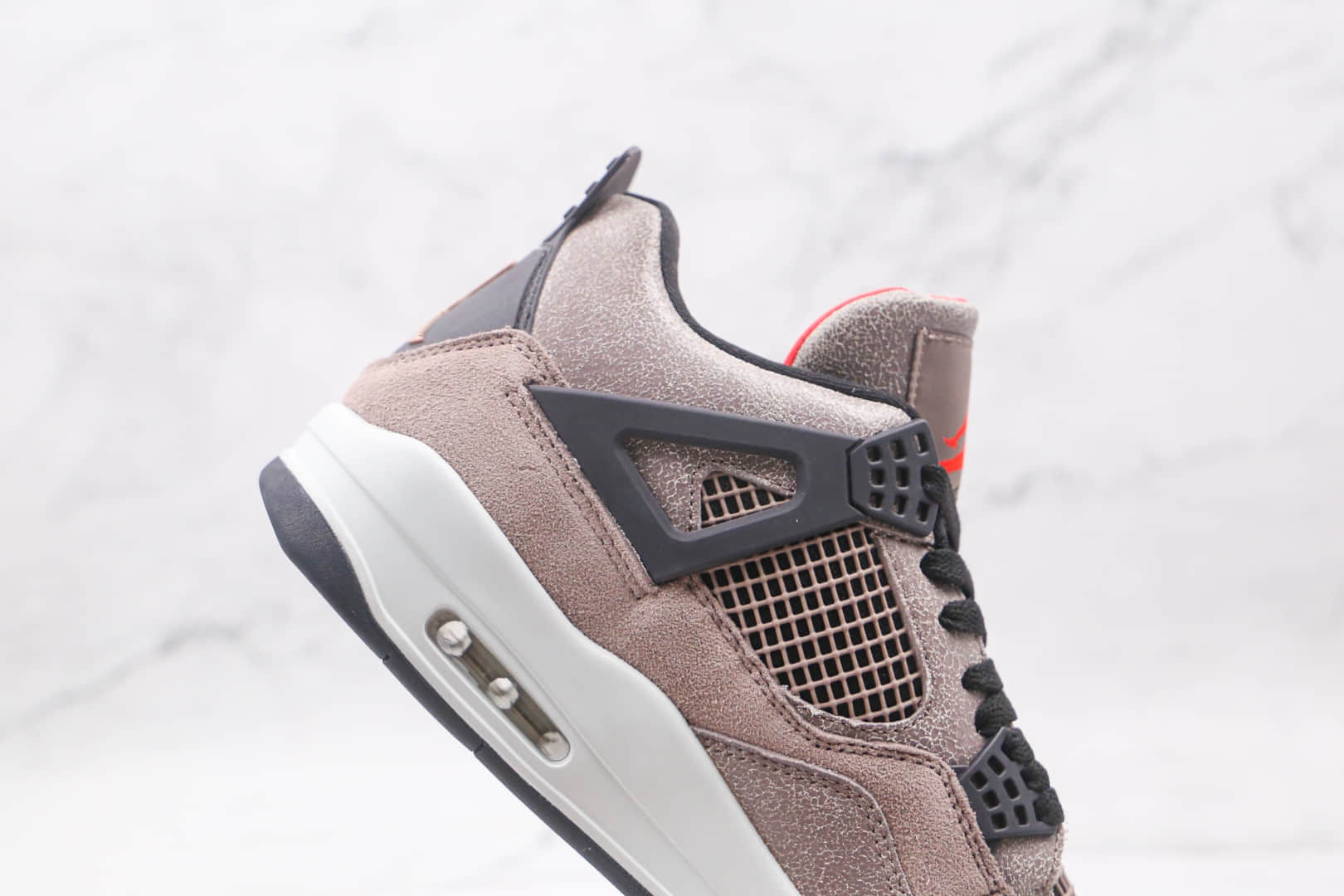 乔丹Air Jordan 4 Retro Taupe Haze纯原版本黑棕摩卡爆裂纹AJ4篮球鞋原楦头纸板打造 货号：DB0732-200