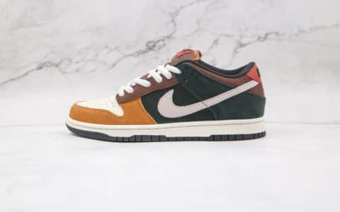 耐克Nike Dunk Low Pro SB纯原版本低帮SB DUNK黄绿棕白色彩色拼接板鞋内置Zoom气垫 货号：304292-902