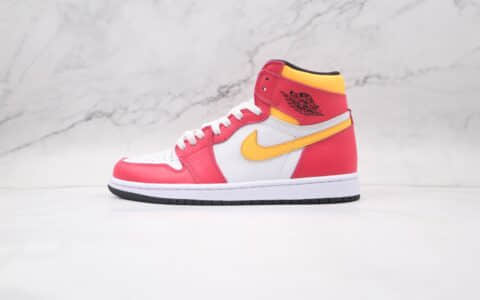 乔丹Air Jordan 1纯原版本高帮AJ1粉黄白篮球鞋原档案数据开发正确后跟定型 货号：555088-603