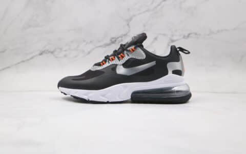 耐克Nike React Air Max 270V2纯原版本半掌气垫Max270二代黑银色真小潘气垫大底 货号：CT1834-001