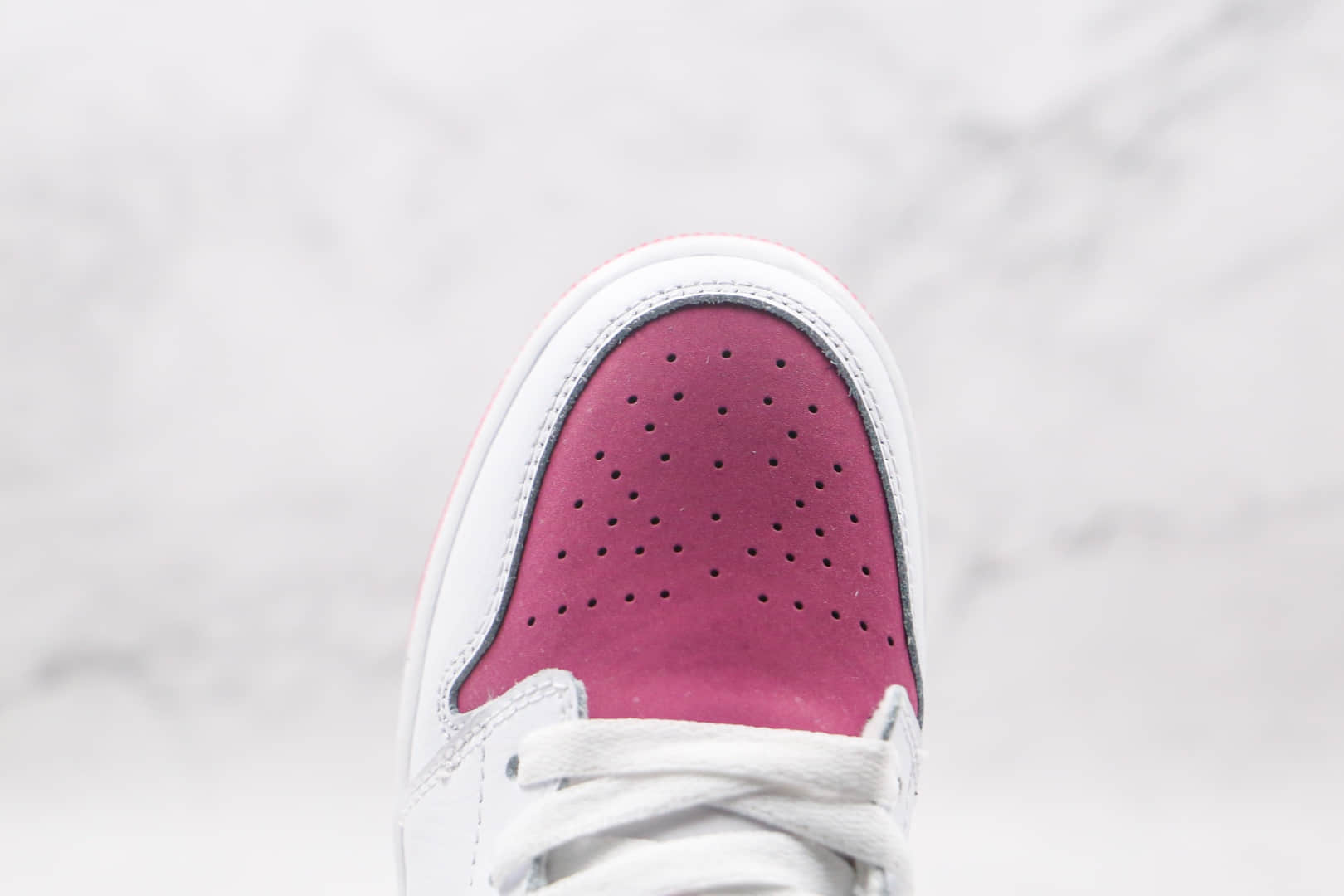 乔丹Air Jordan1 Low纯原版本低帮AJ1白紫情人节板鞋原楦头纸板打造 货号：554723-161