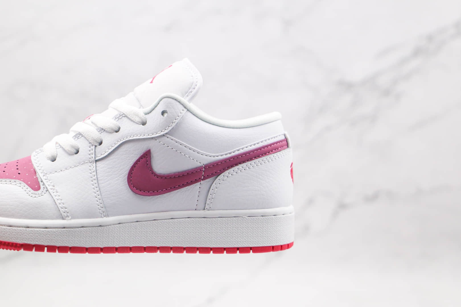 乔丹Air Jordan1 Low纯原版本低帮AJ1白紫情人节板鞋原楦头纸板打造 货号：554723-161