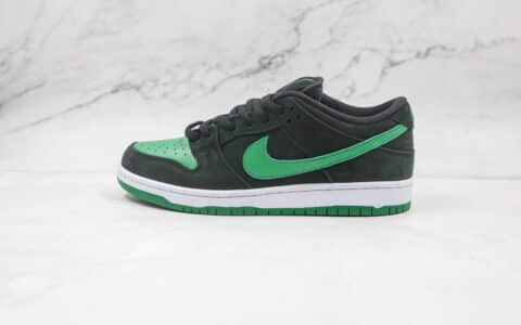 耐克Nike SB Dunk纯原版本低帮SB DUNK黑绿色板鞋内置后跟Zoom气垫原盒原标 货号：BQ6817-005