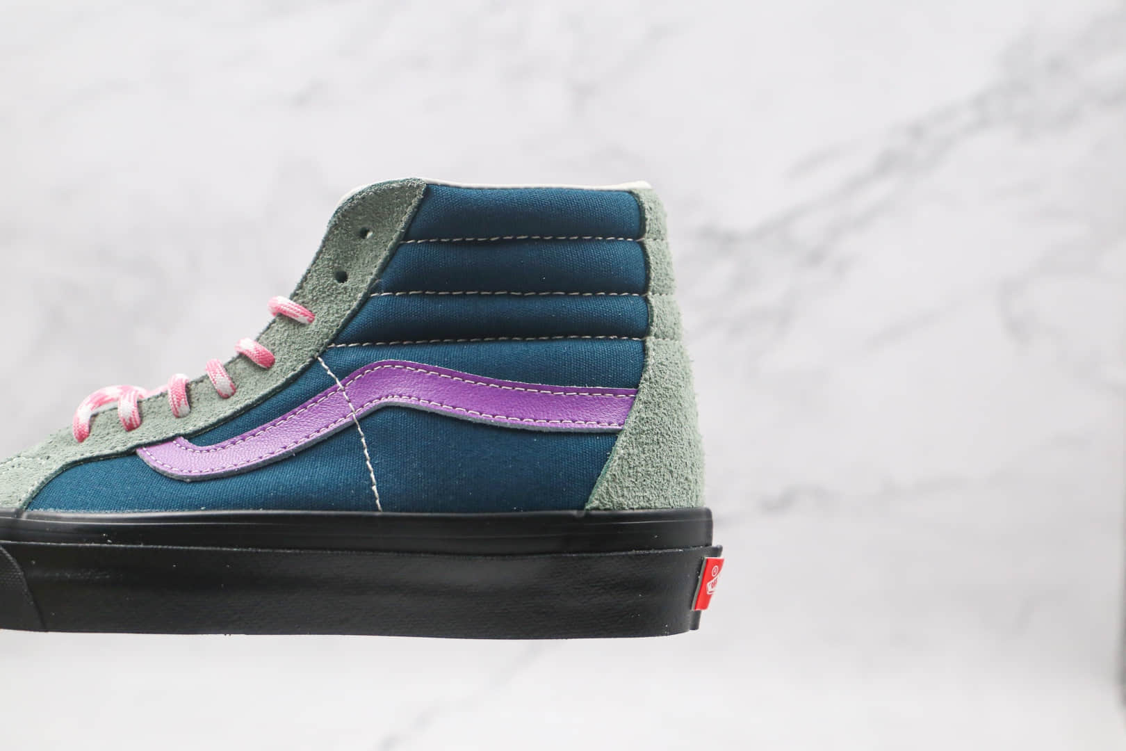 万斯Vans Vault OG SK8-Hi LX公司级版本高帮深绿紫色麂皮硫化板鞋正确原厂硫化大底原盒原标