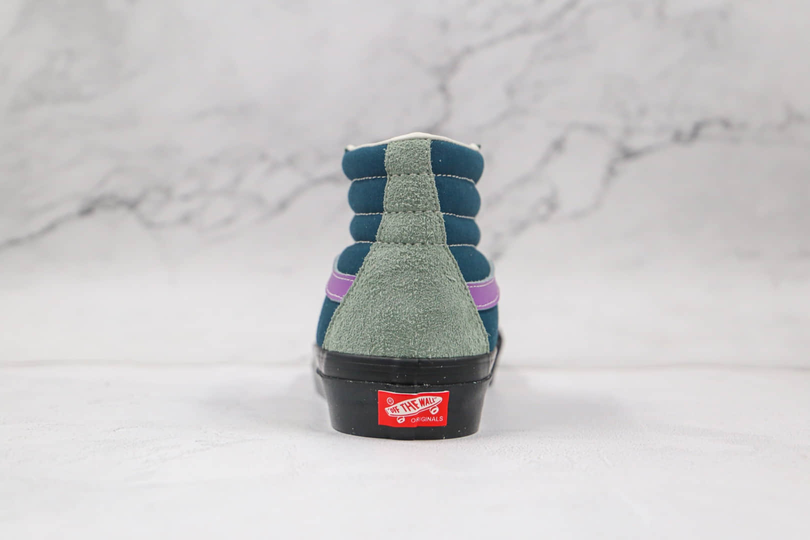 万斯Vans Vault OG SK8-Hi LX公司级版本高帮深绿紫色麂皮硫化板鞋正确原厂硫化大底原盒原标