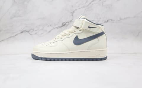 耐克Nike Air Force 1 07 Mid纯原版本中帮空军一号白深蓝色板鞋原鞋开模一比一打造 货号：CT7876-994