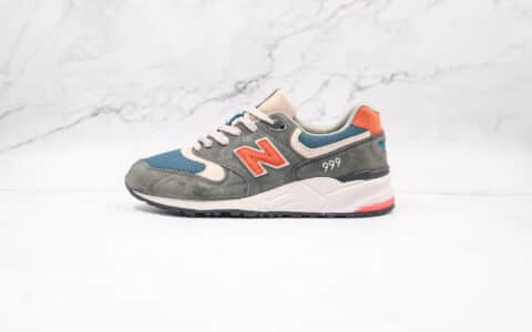 新百伦New Balance 999纯原版本灰橘蓝色NB999复古慢跑鞋原楦头纸板打造 货号：ML999JOL