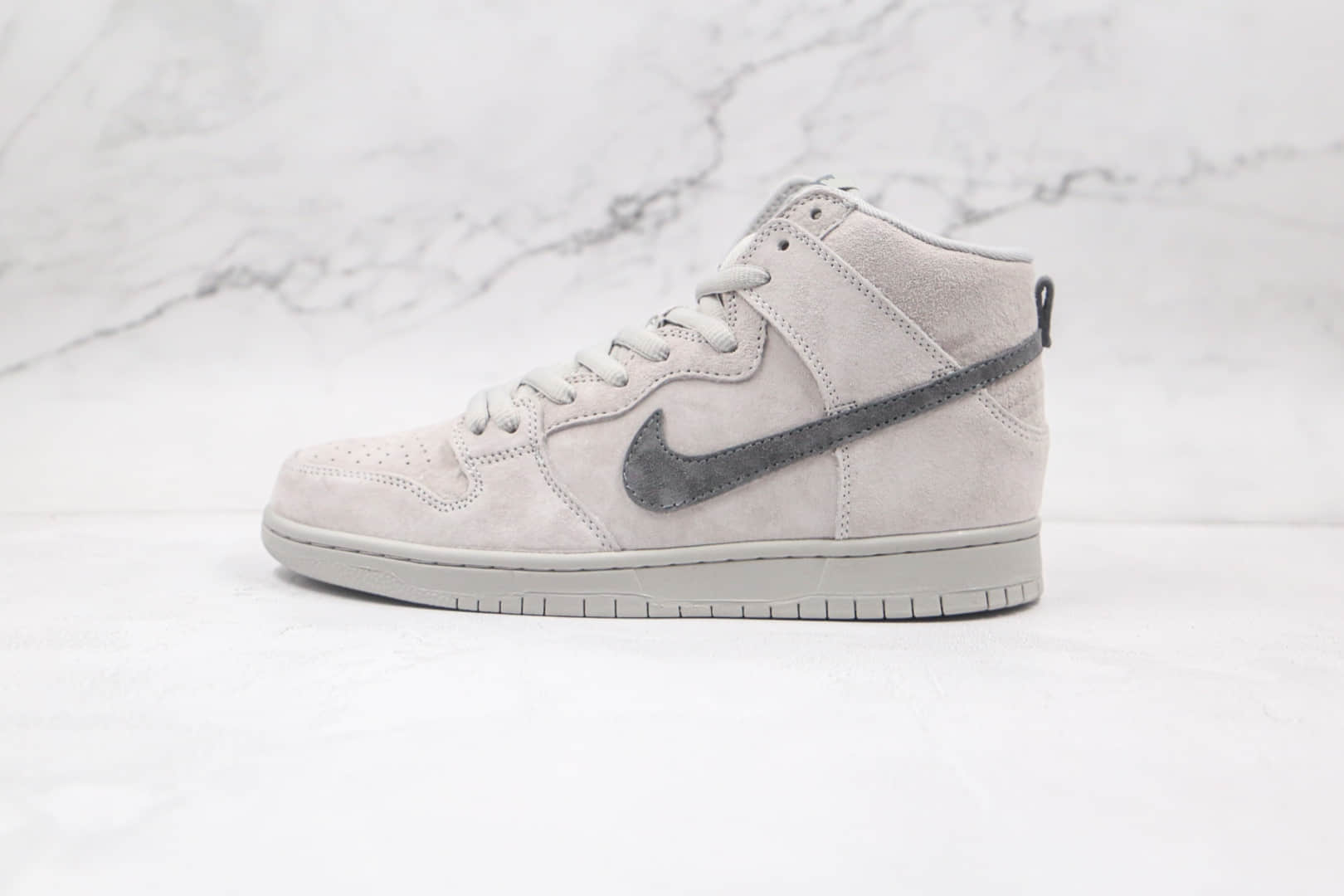 耐克Nike Dunk SB High PRM “Grey Box”纯原版本高帮SB板鞋灰色原厂皮料 货号：313171-036