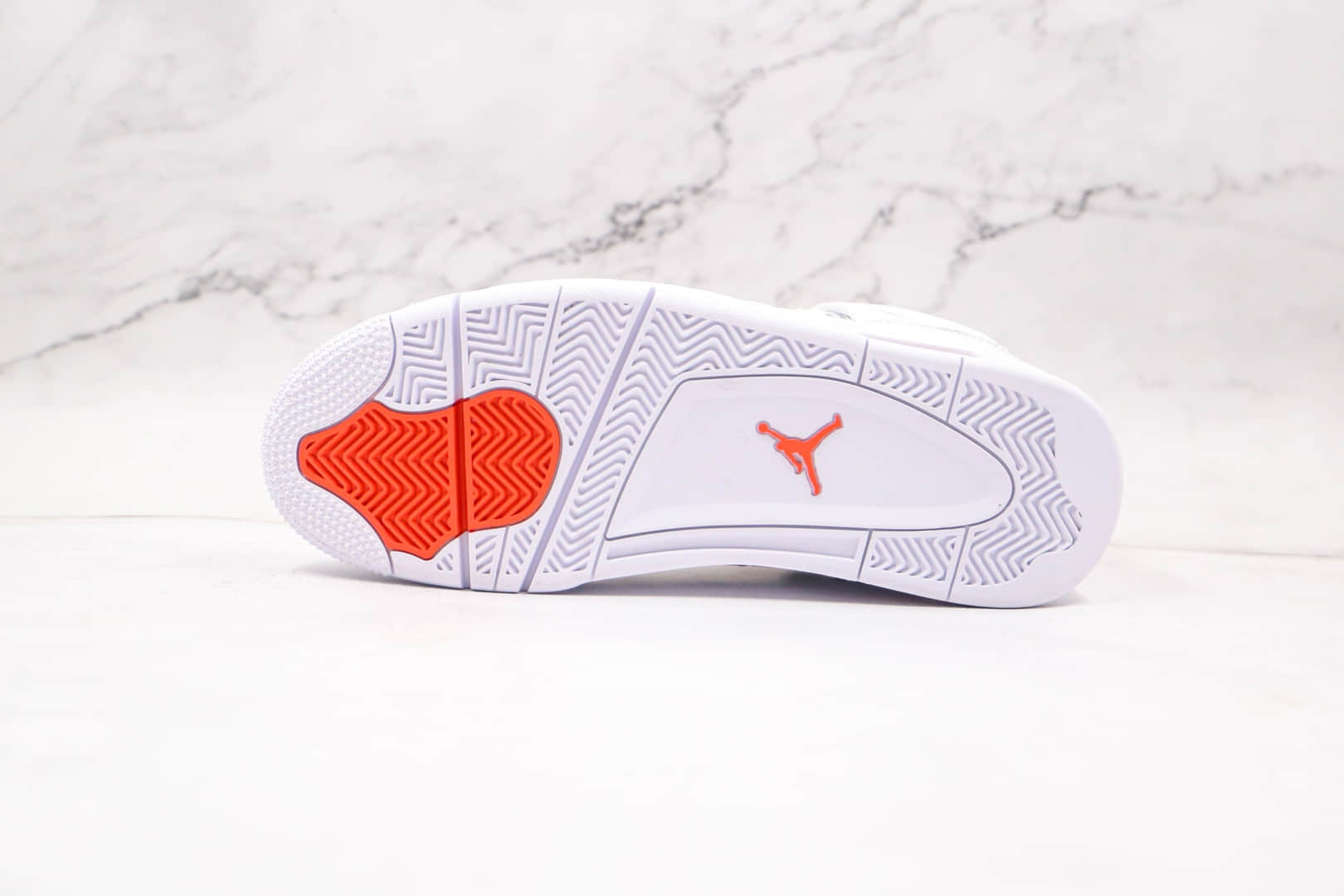 乔丹Air Jordan 4纯原版本高帮AJ4白橙篮球鞋内置气垫原盒原标 货号：CT8527-118