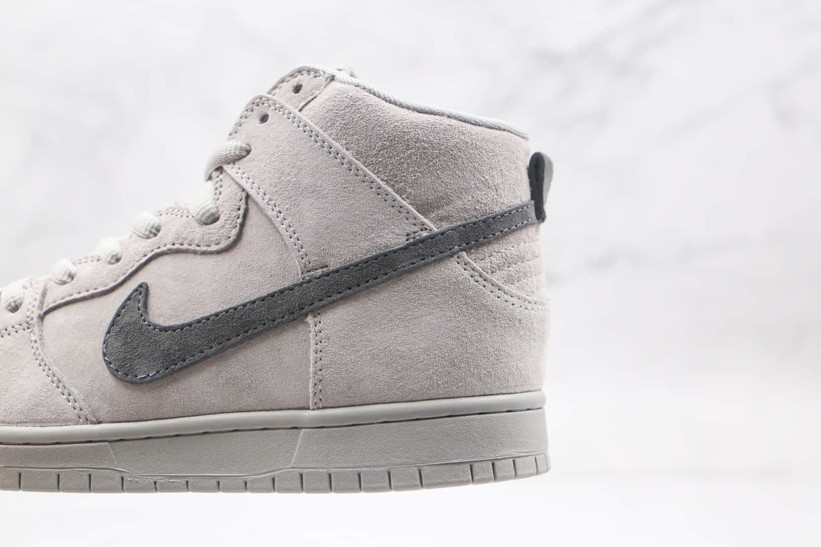 耐克Nike Dunk SB High PRM “Grey Box”纯原版本高帮SB板鞋灰色原厂皮料 货号：313171-036