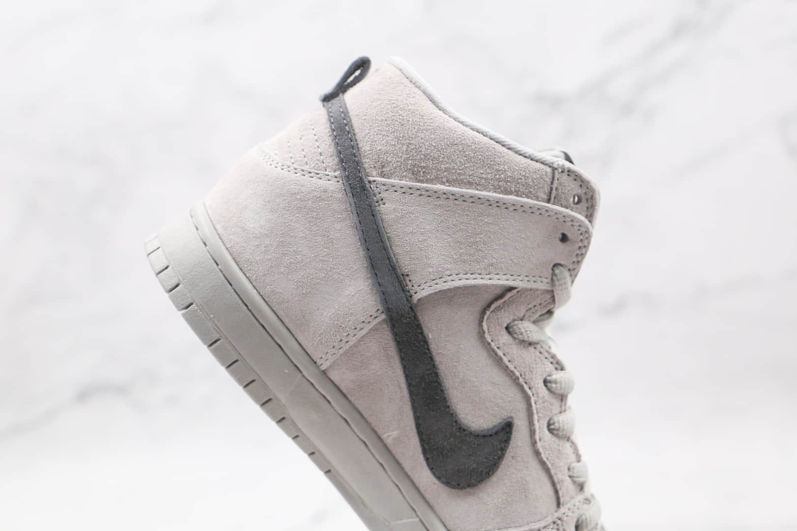 耐克Nike Dunk SB High PRM “Grey Box”纯原版本高帮SB板鞋灰色原厂皮料 货号：313171-036