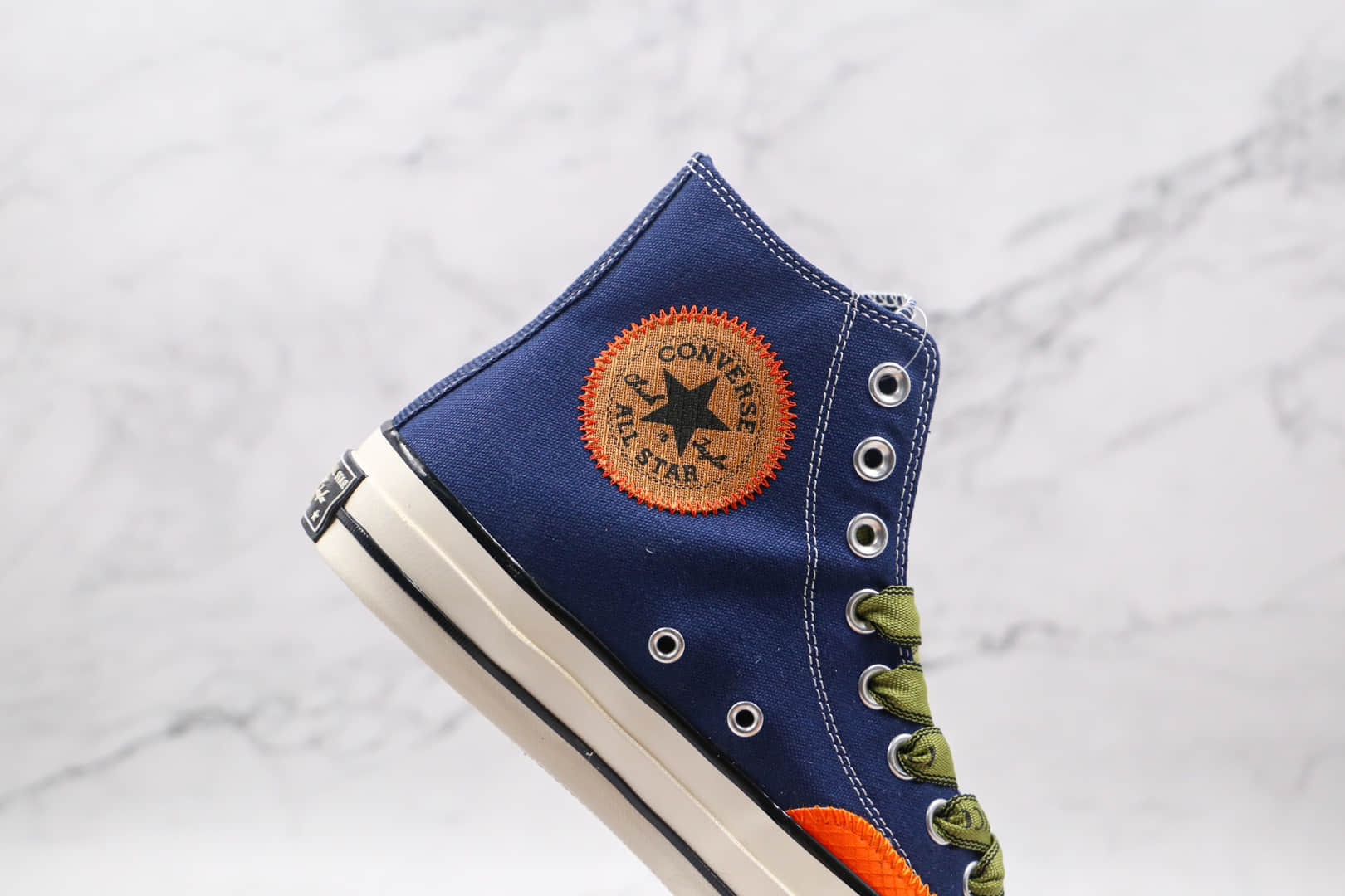 匡威Converse Chuck 70s公司级版本高帮1970S深蓝色补丁硫化板鞋原盒配件齐全