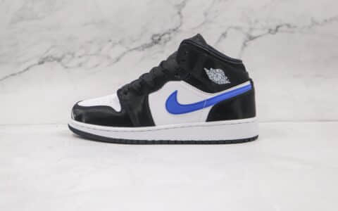 乔丹Air Jordan 1 Mid “Astronomy Blue”纯原版本中帮AJ1黑白蓝色蓝熊猫原鞋开模 货号：554725-084