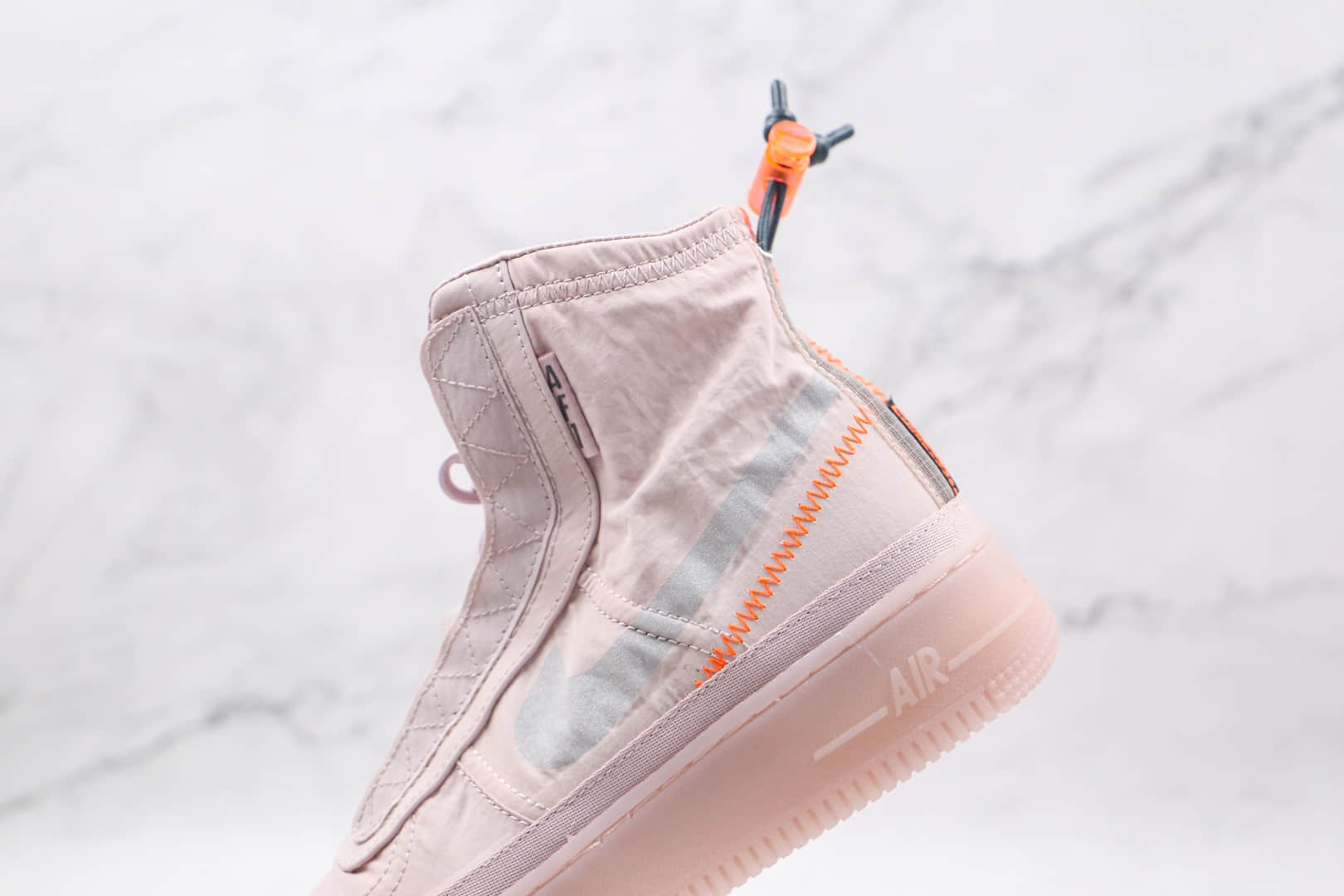 耐克Nike Air Force 1 Shell WMNS纯原版本高帮空军一号机能粉色防水板鞋原楦头纸板打造 货号：BQ6096-003