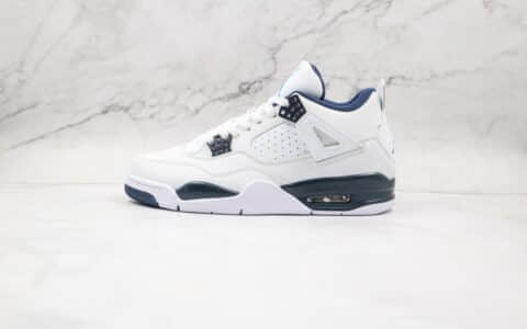 乔丹Air Jordan 4 Retro纯原版本哥伦比亚白蓝色AJ4篮球鞋原楦头纸板打造 货号：314254-107